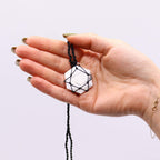 White Howlite Laced Hexagon Gemstone Pendant
