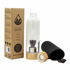 Relaxing Amethyst Crystal Infused Glass Water Bottle - Angel