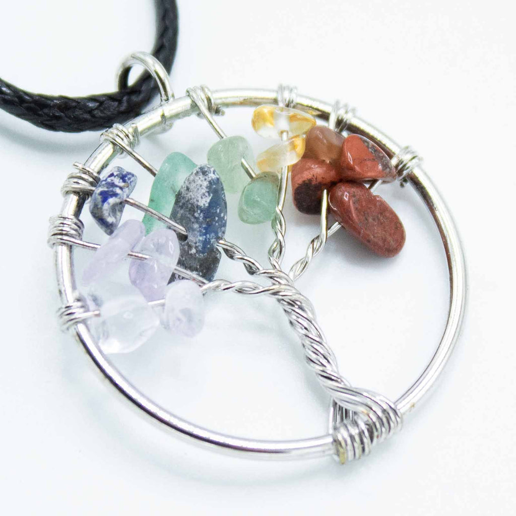 Chakra Tree of Life Gemstone Pendant