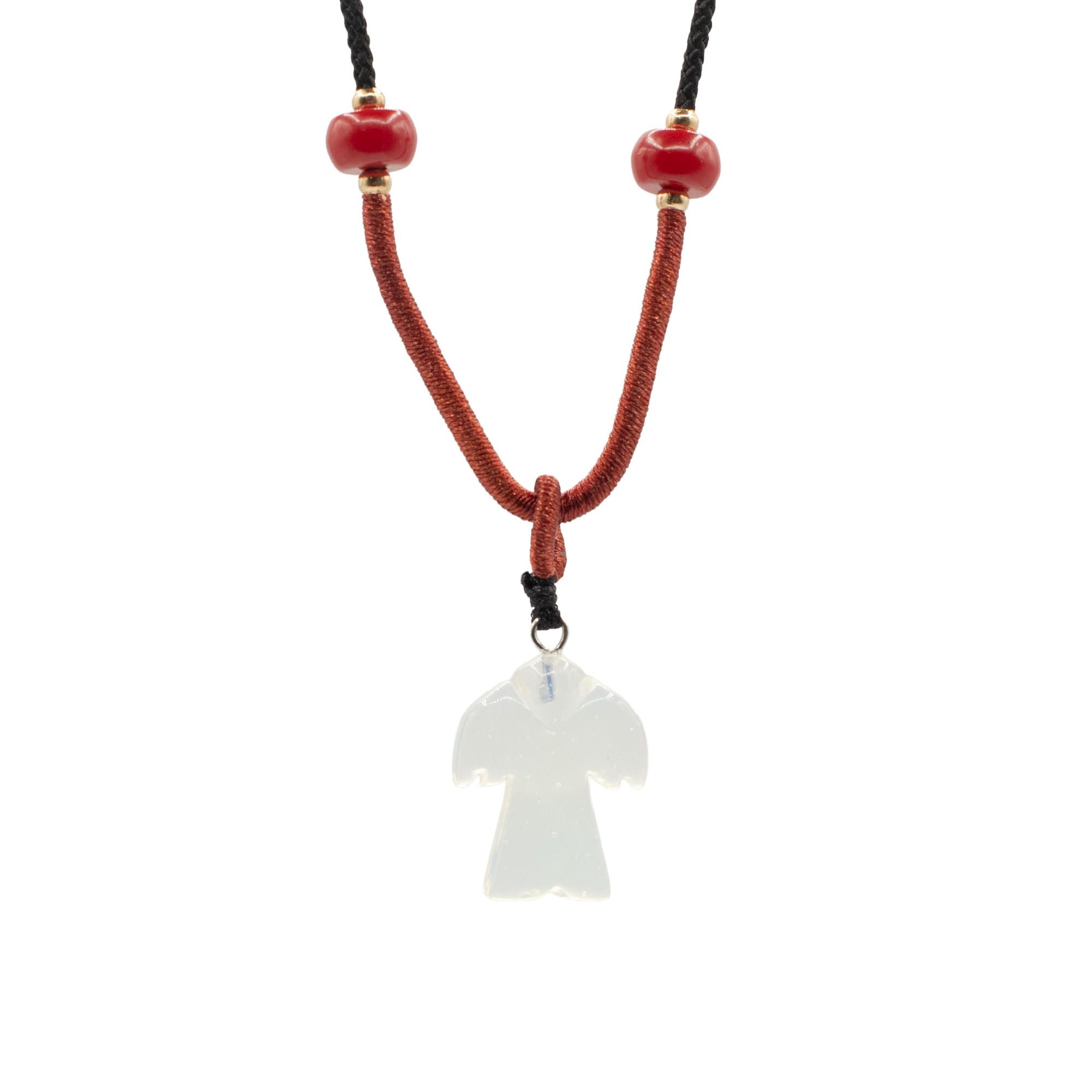 Opalite Angel Cord Gemstone Necklace