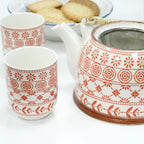 Amber Herbal Teapot Set With Six Cups