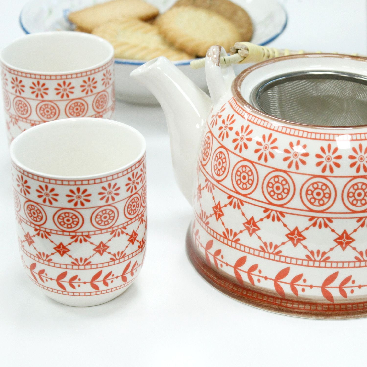 Amber Herbal Teapot Set With Six Cups
