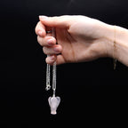 Rock Quartz Guardian Angel Gemstone Pendant