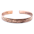 Slim Tribal Swirls Copper Tibetan Bracelet