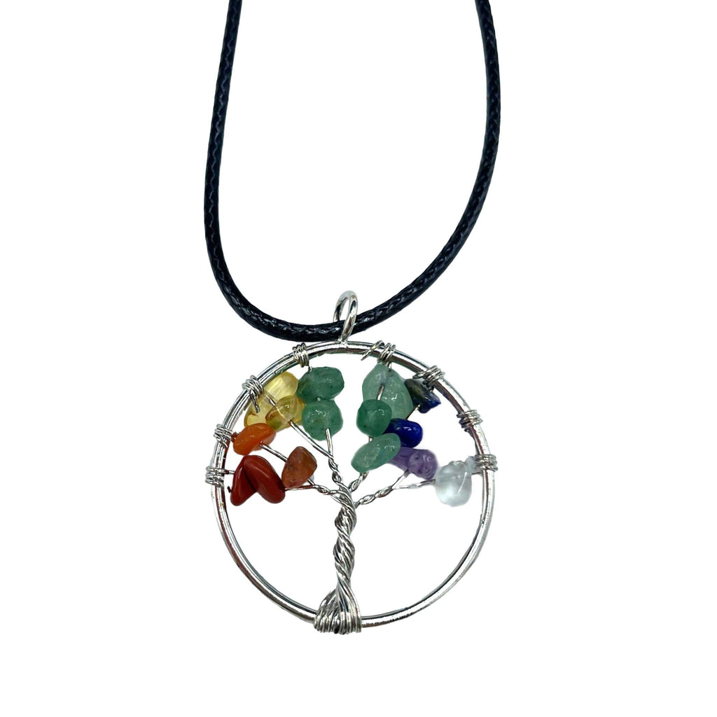 Chakra Tree of Life Gemstone Pendant