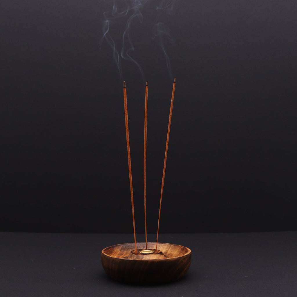 Om Wooden Incense Stick And Cone Burner Disc
