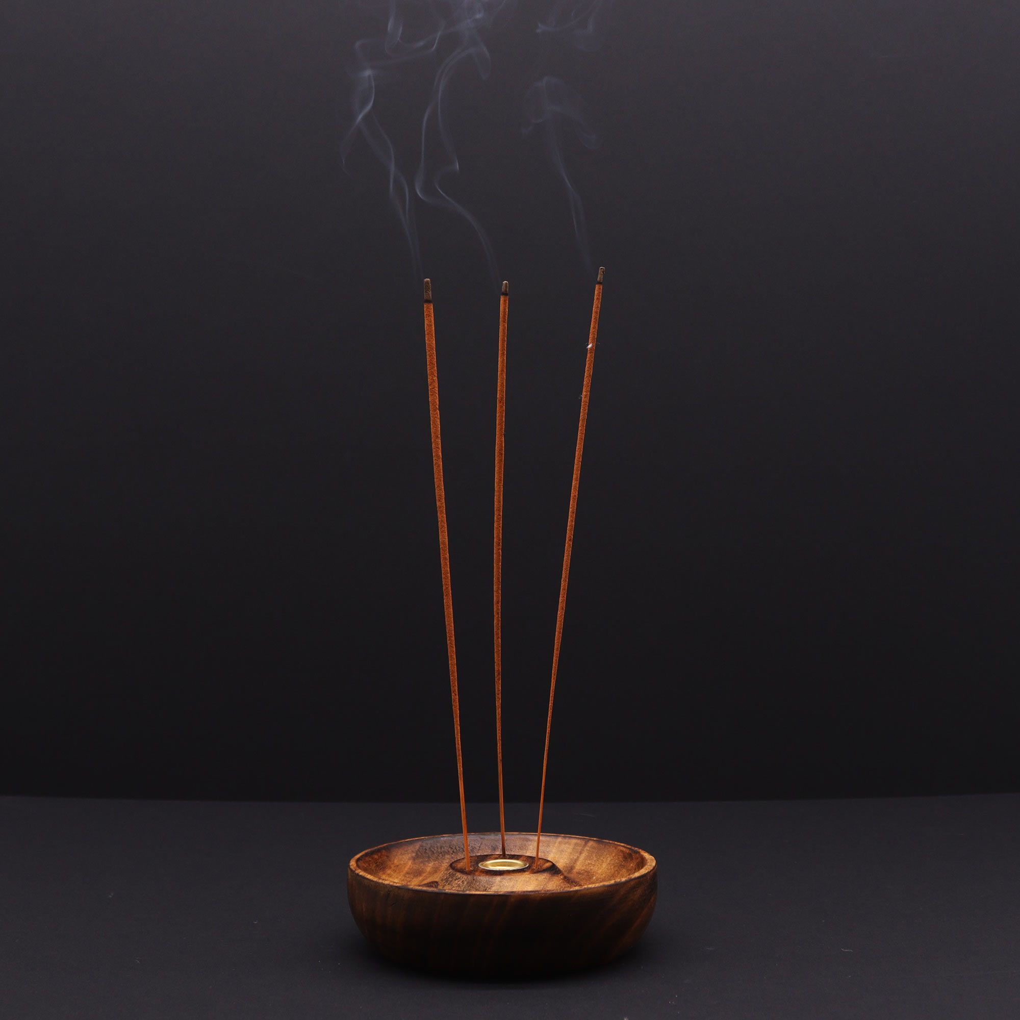 Yin And Yang Wooden Incense Stick And Cone Burner Disc