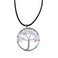 Rose Quartz Tree of Life Gemstone Pendant