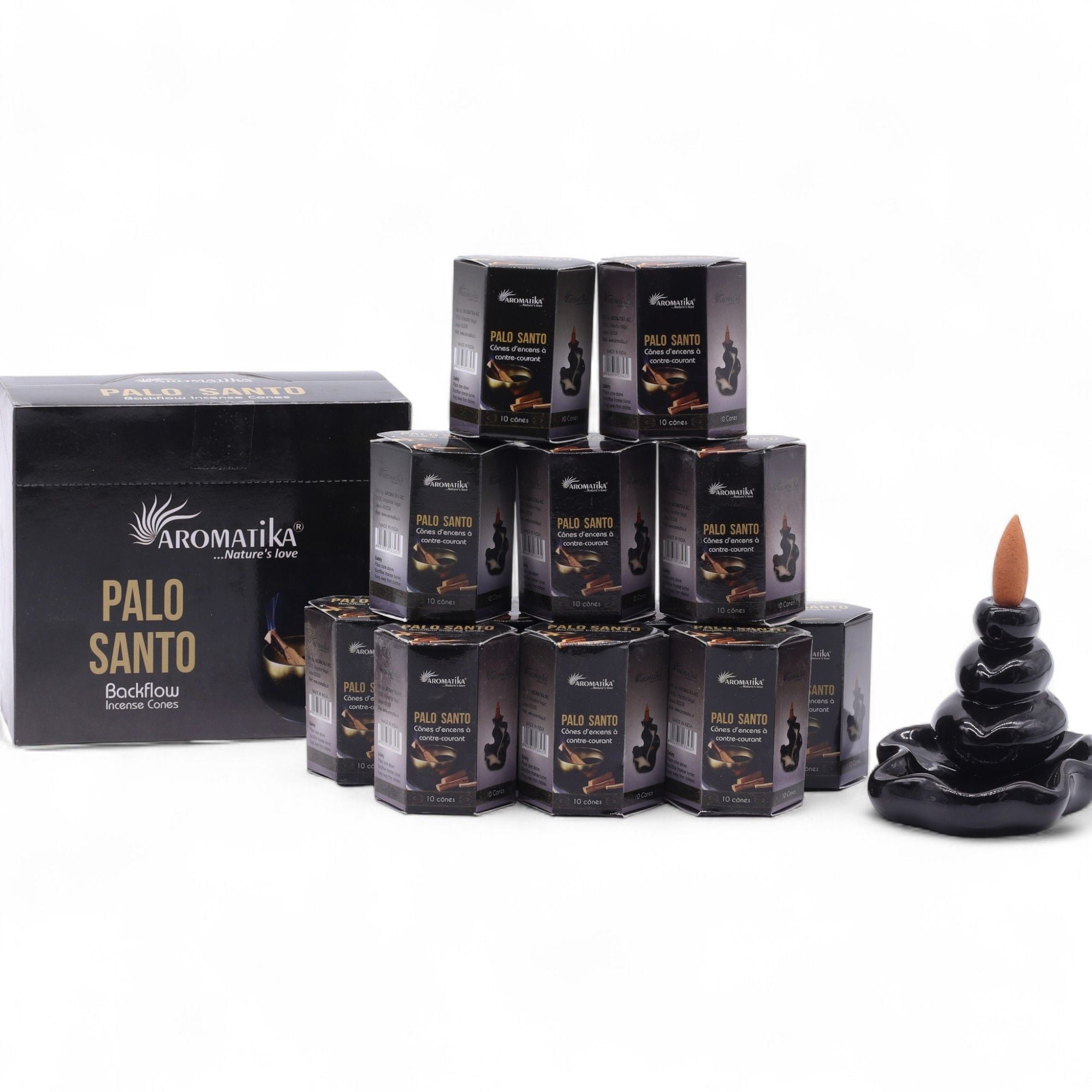 Palo Santo Masala Backflow Incense Cones - Pack of 10
