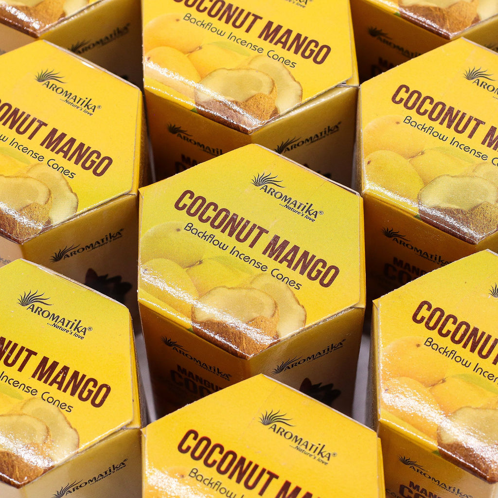 Coconut And Mango Masala Backflow Incense Cones - Pack of 10