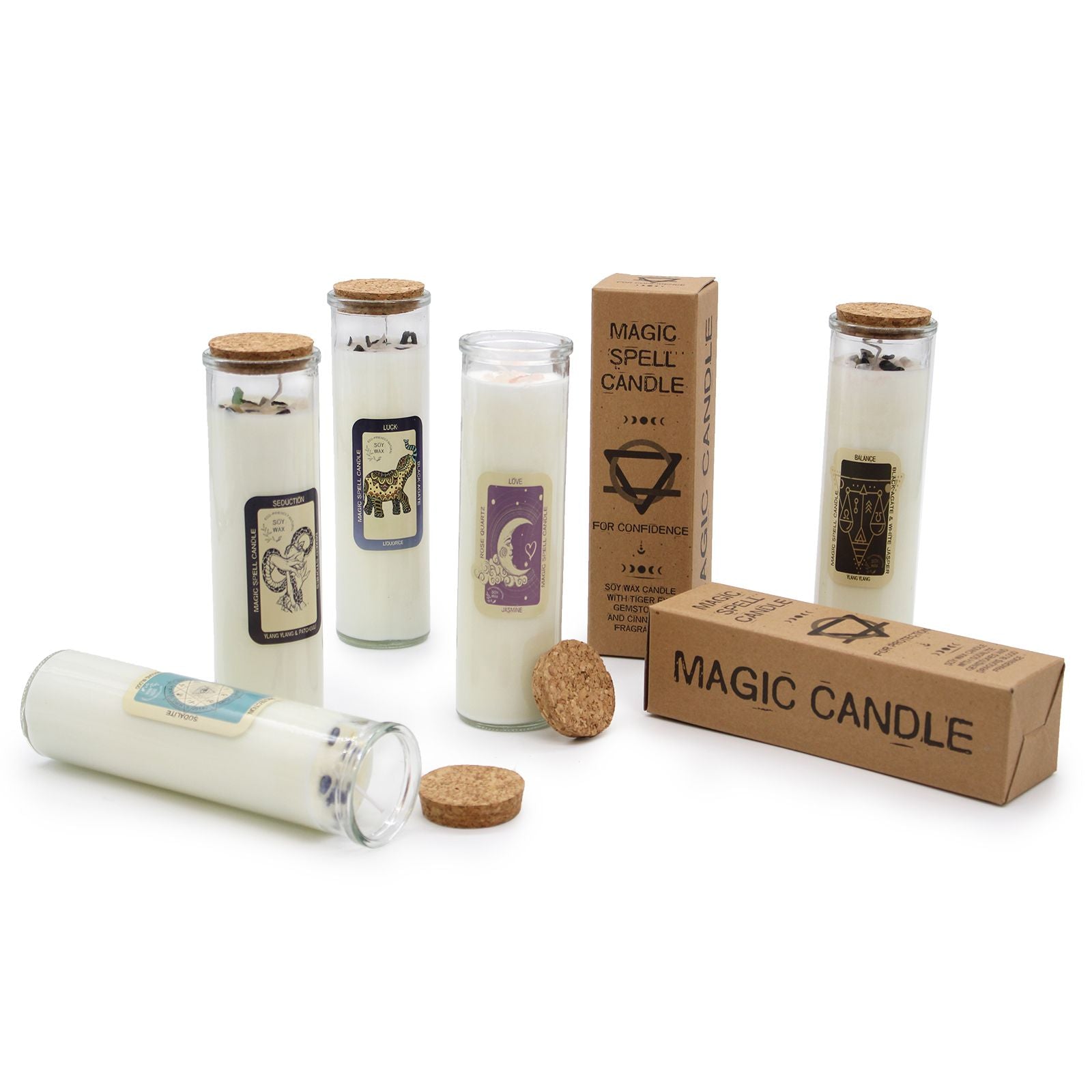 Luck Magic Spell Candle - Black Agate and Liquorice
