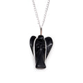 Black Agate Guardian Angel Gemstone Pendant