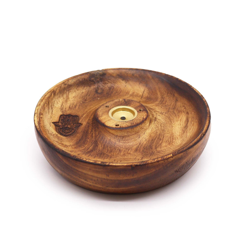 Hamsa Wooden Incense Stick And Cone Burner Disc