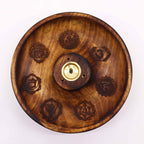 7 Chakra Wooden Incense Stick And Cone Burner Disc