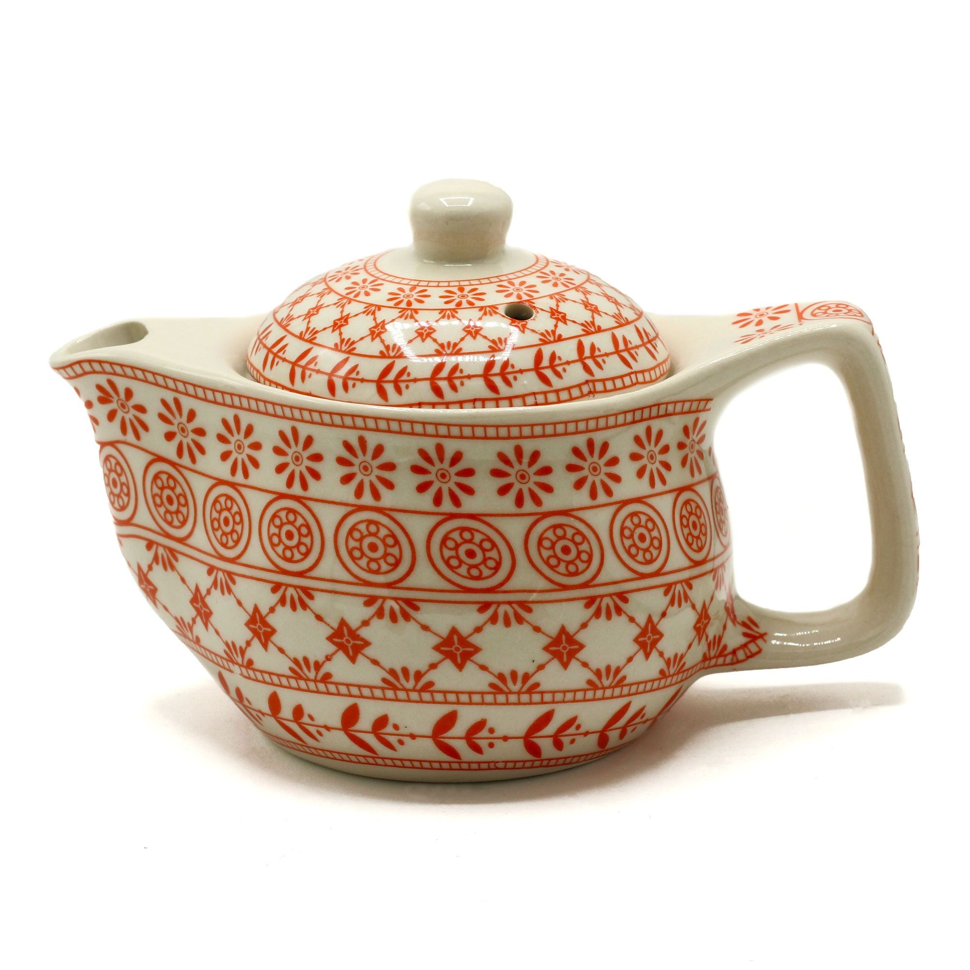 Small Amber Herbal Teapot