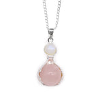 Rose Quartz Healing Hands Gemstone Pendant