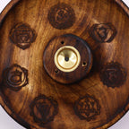 7 Chakra Wooden Incense Stick And Cone Burner Disc