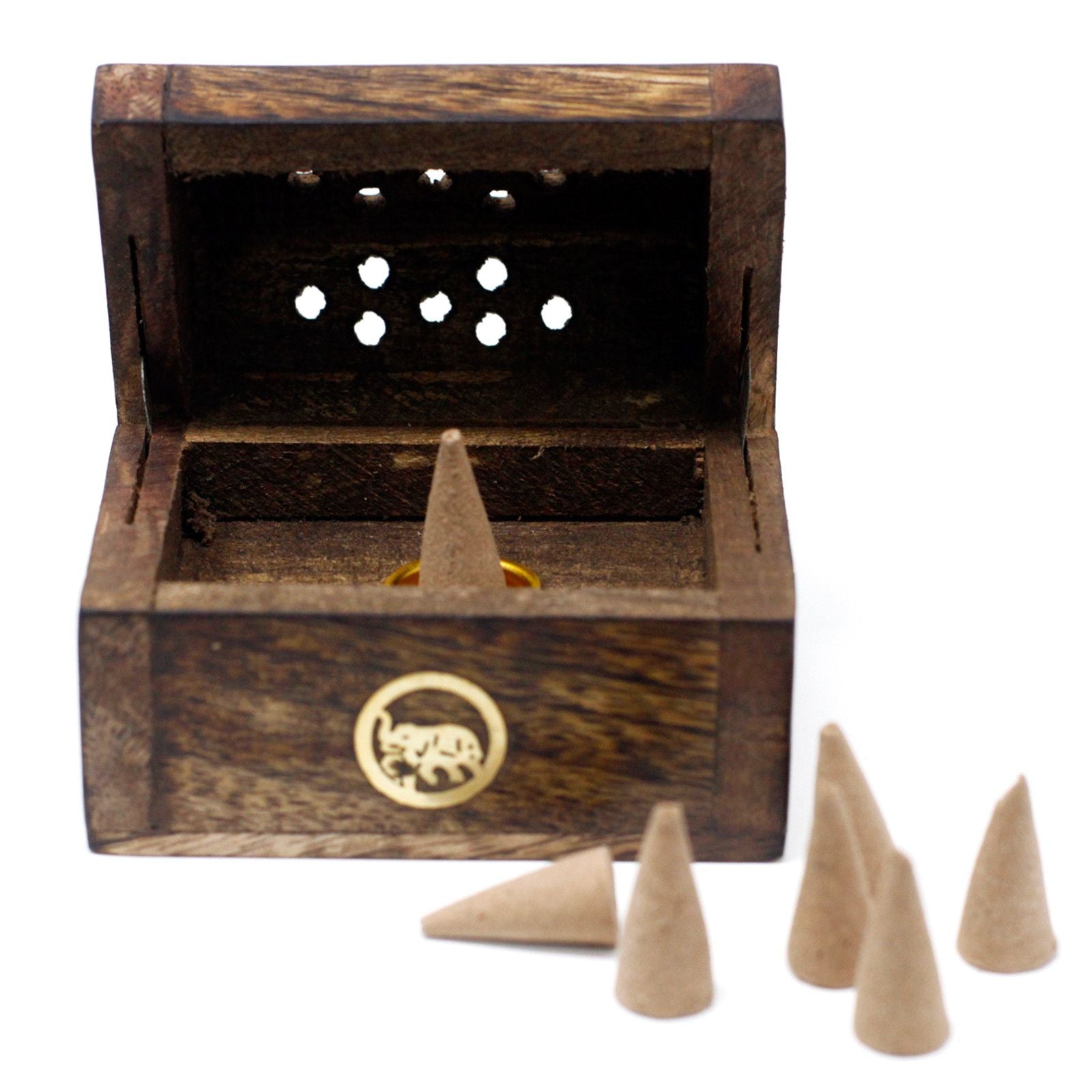 Mini Mango Wood Incense Cone Smoke Box