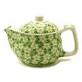 Small Green Daisy Herbal Teapot