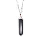 Black Agate Classic Point Gemstone Pendant