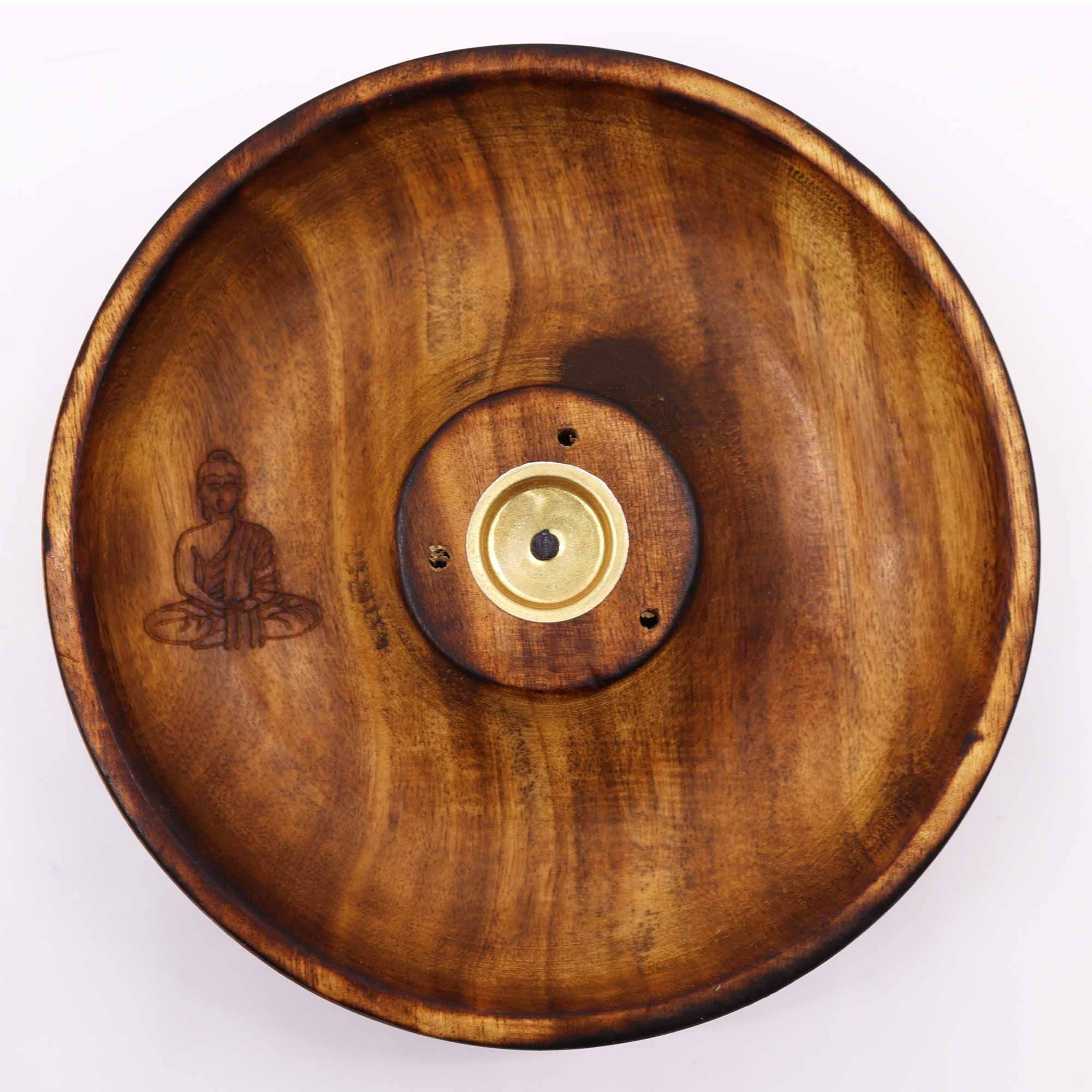 Buddha Wooden Incense Stick And Cone Burner Disc