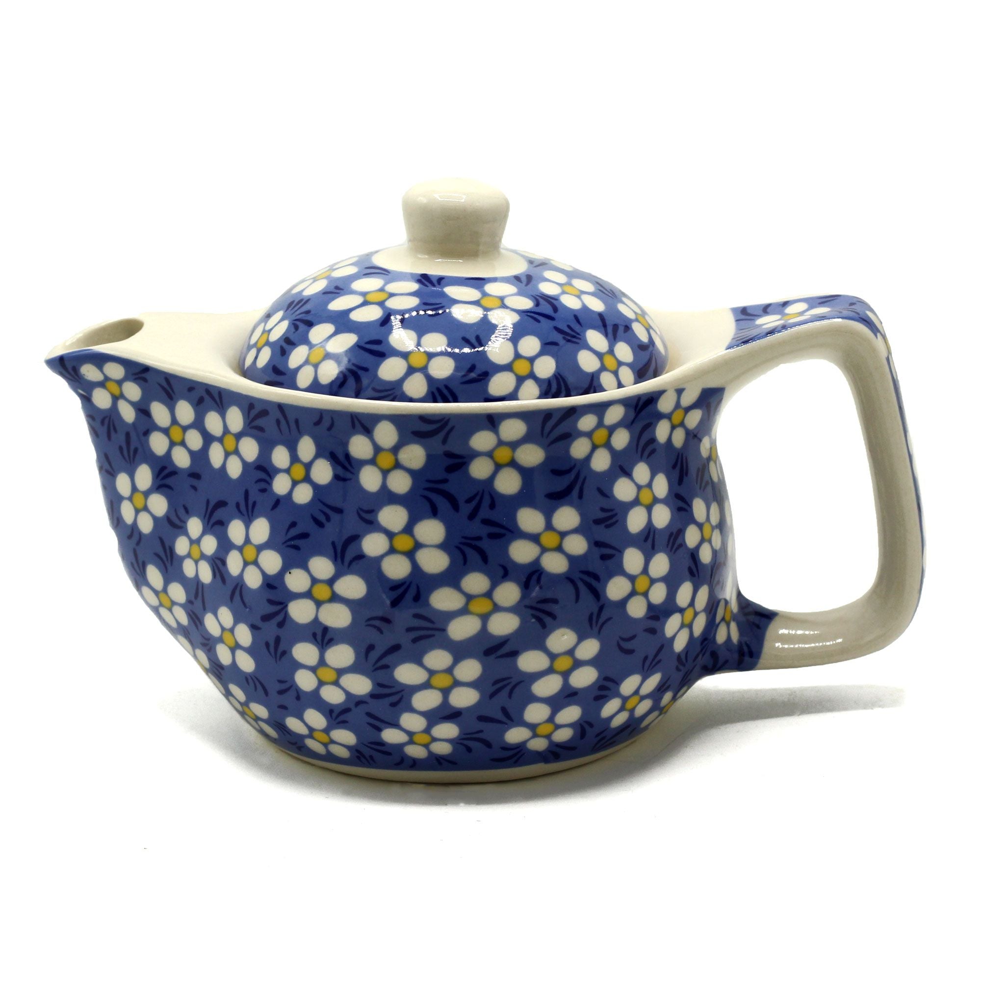 Small Blue Daisy Herbal Teapot