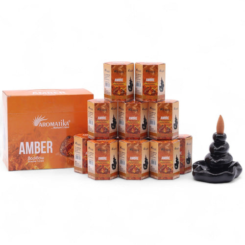 Amber Masala Backflow Incense Cones - Pack of 10