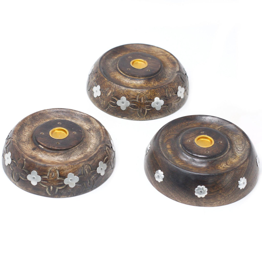Mango Wood Cone And Stick Incense Burner - Ash Design