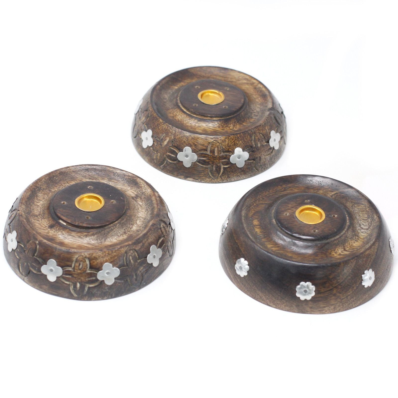 Mango Wood Cone And Stick Incense Burner - Ash Design