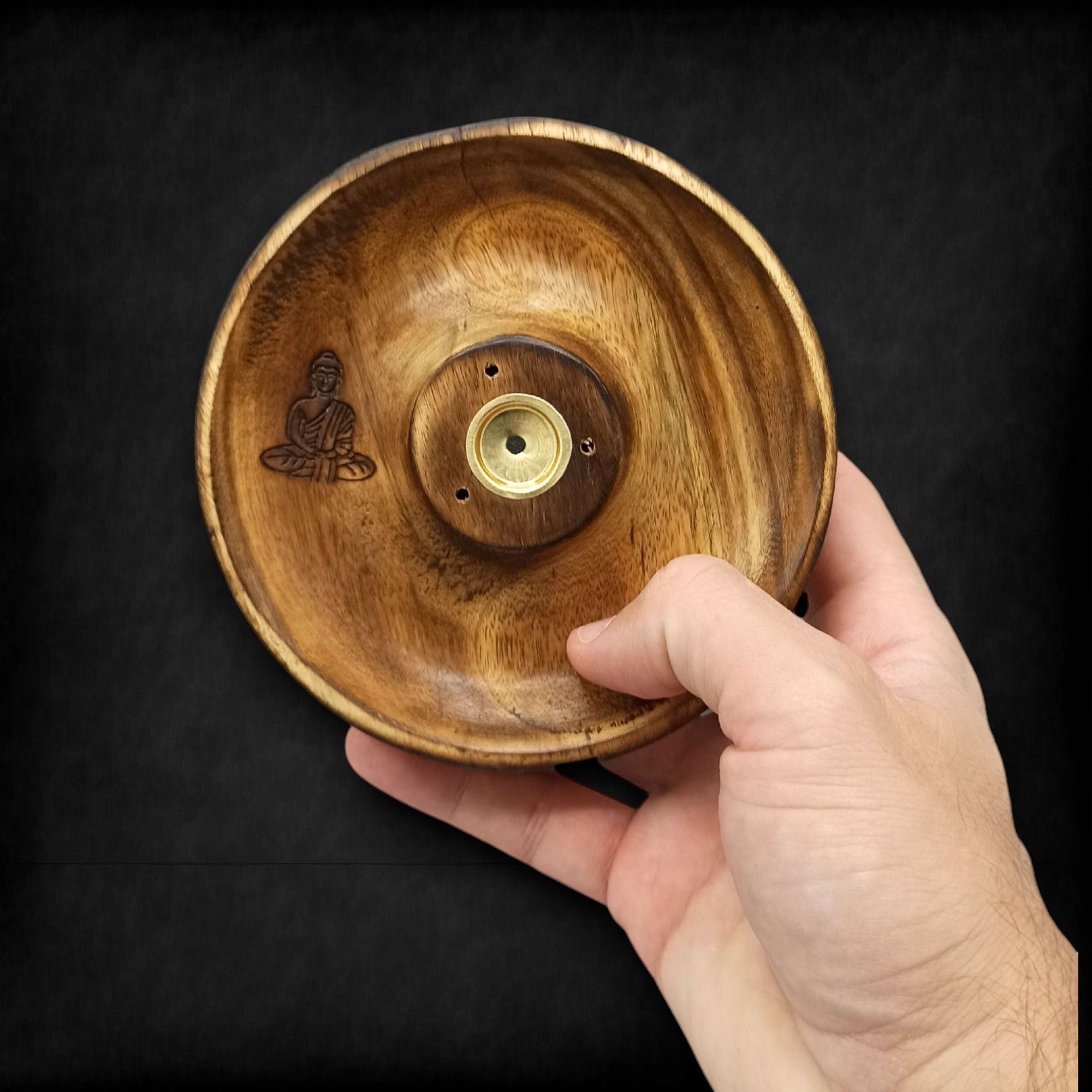 Buddha Wooden Incense Stick And Cone Burner Disc