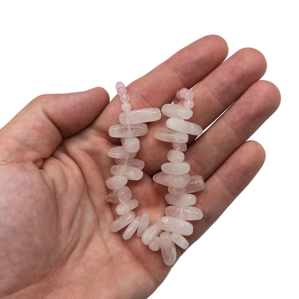 Rose Quartz Longstone Gemstone Necklace
