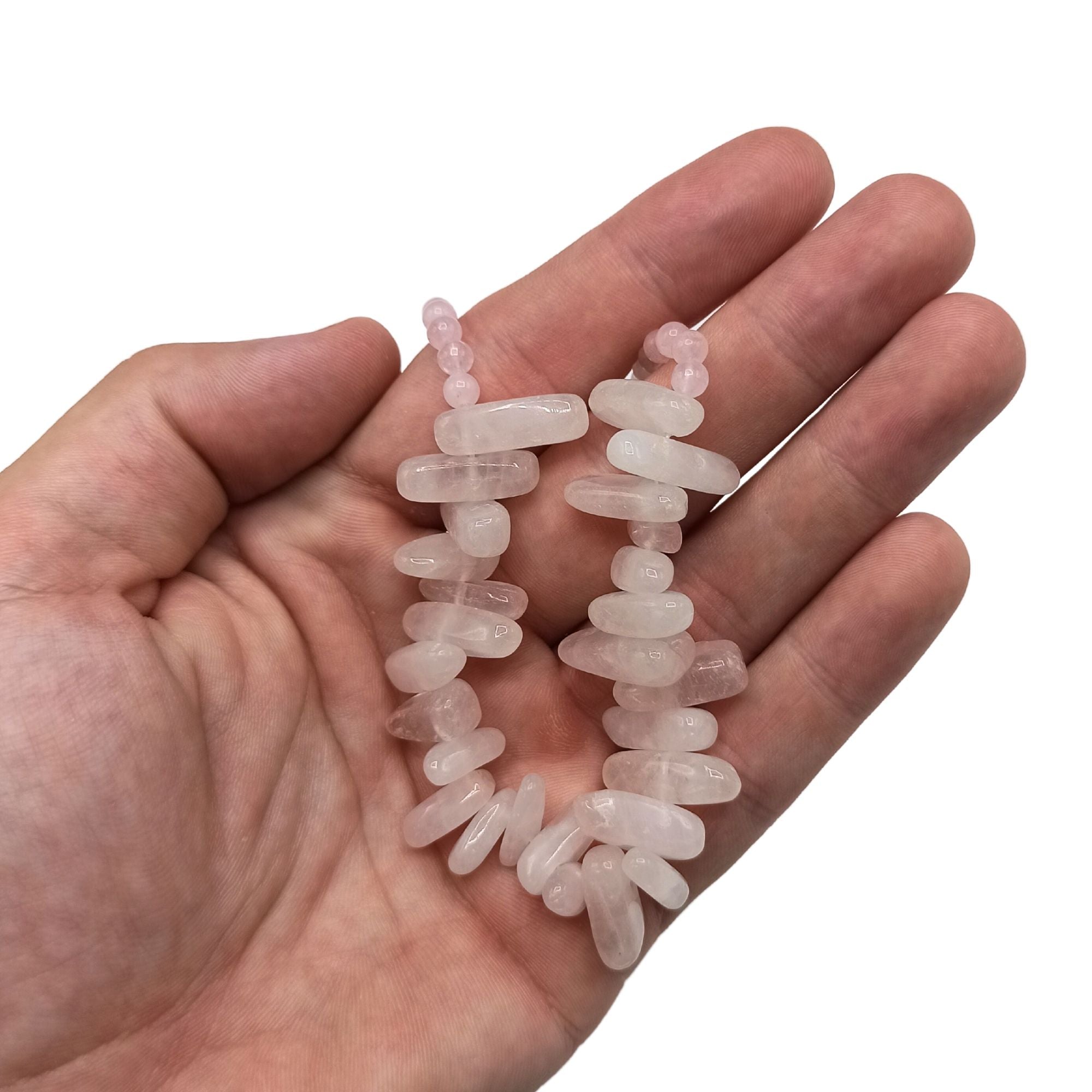 Rose Quartz Longstone Gemstone Necklace