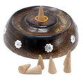 Mango Wood Cone And Stick Incense Burner - Ash Design