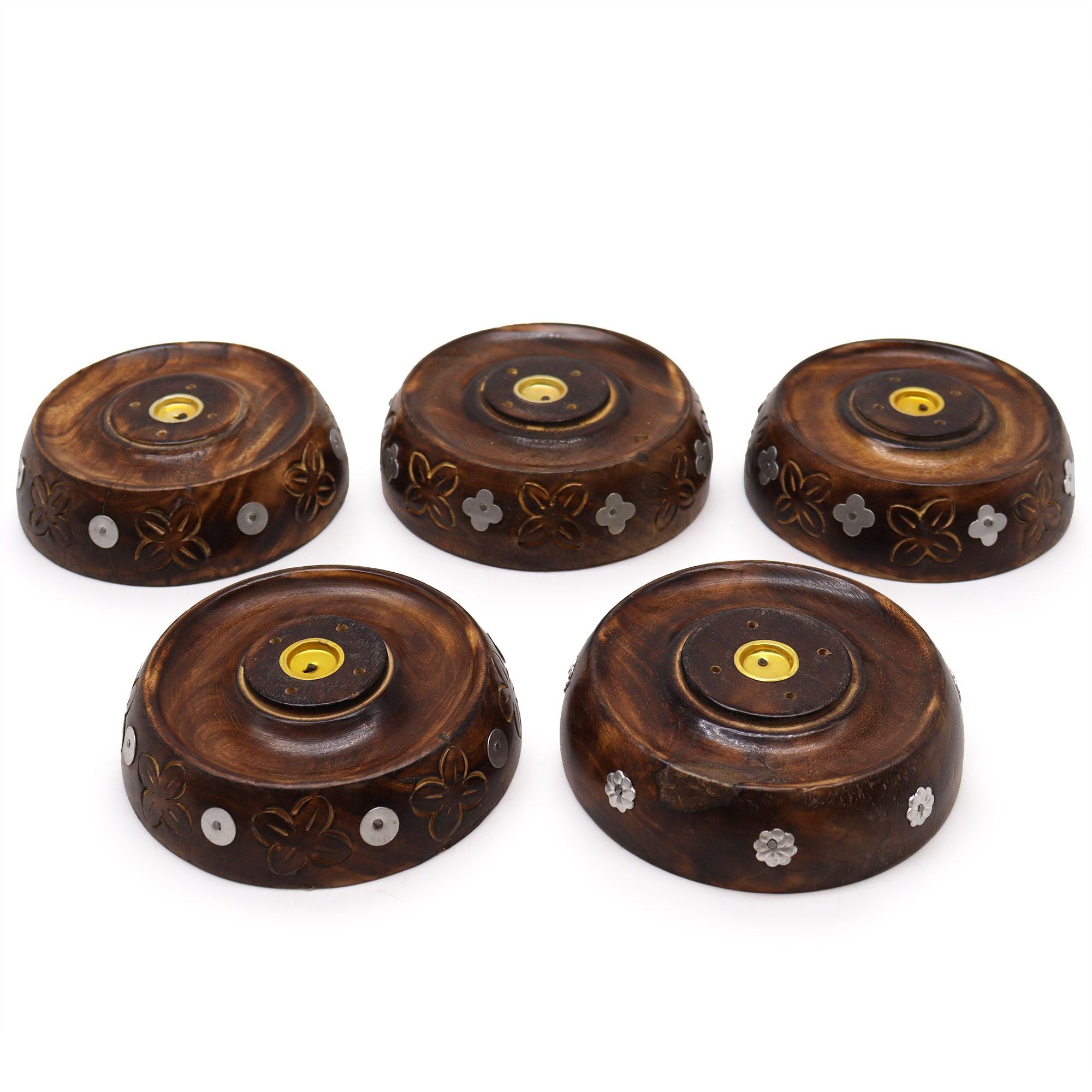 Mango Wood Cone And Stick Incense Burner - Ash Design