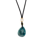 Howlite Teardrop Cord Gemstone Pendant