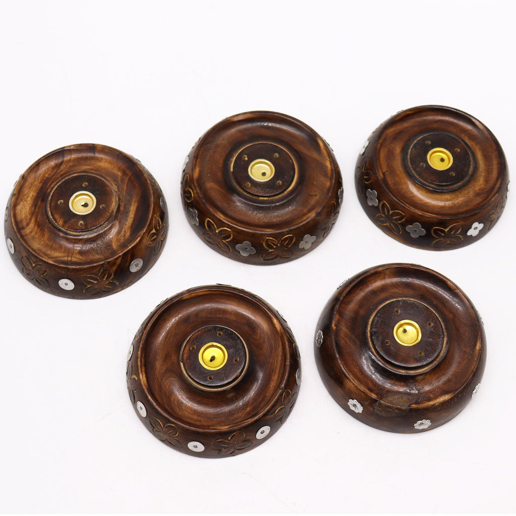 Mango Wood Cone And Stick Incense Burner - Ash Design