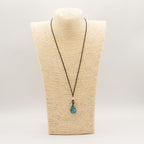 Howlite Teardrop Cord Gemstone Pendant