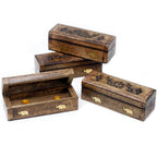 Mango Wood Incense Cone Smoke Box - 6 Inch