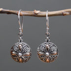 Gold And Silver Classic Round Drop Earrings
