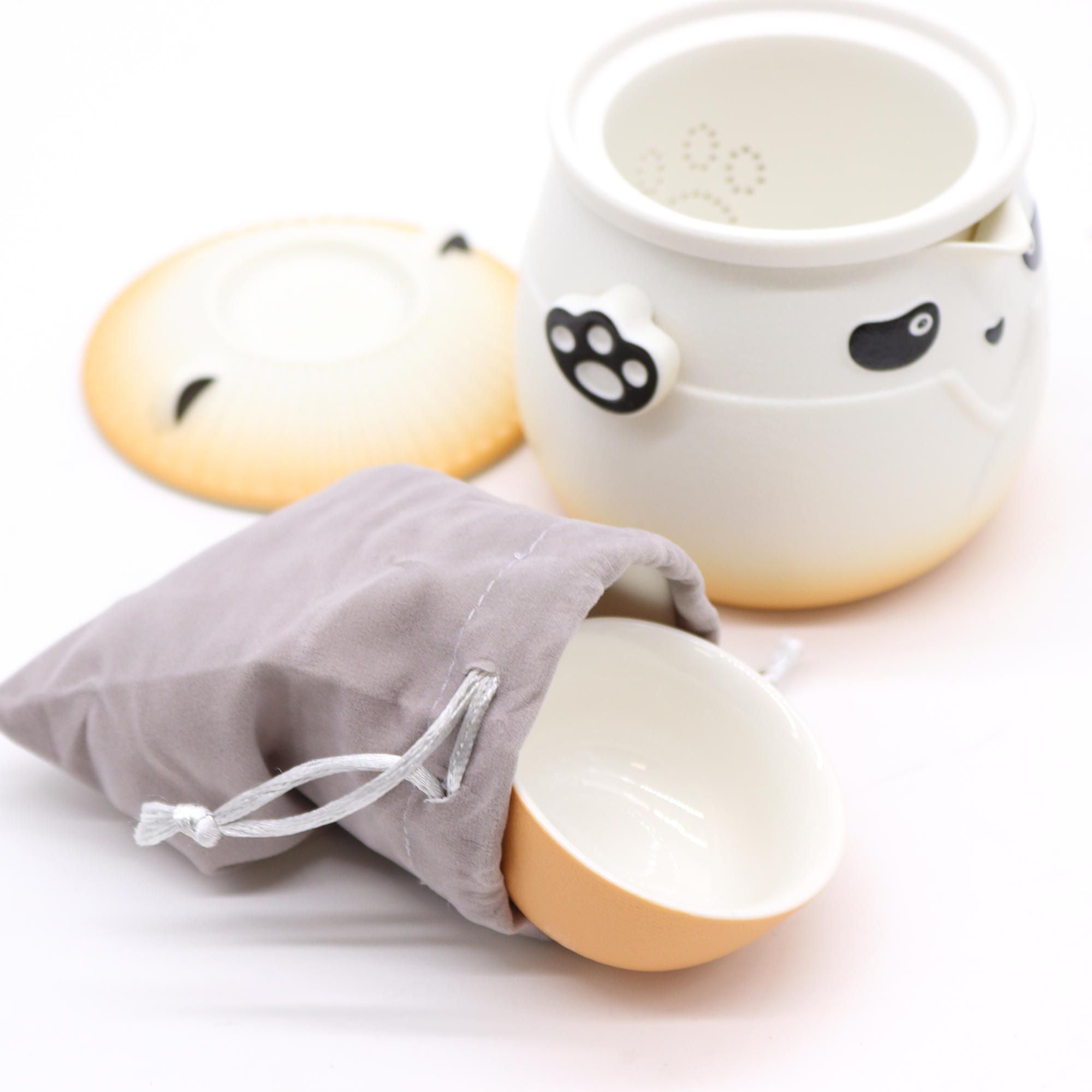 Kung Fu Panda Teapot Set With Two Cups - Travel Pack