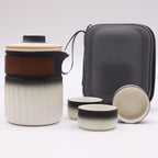 Travel Ceramic Teapot Set With Three Cups