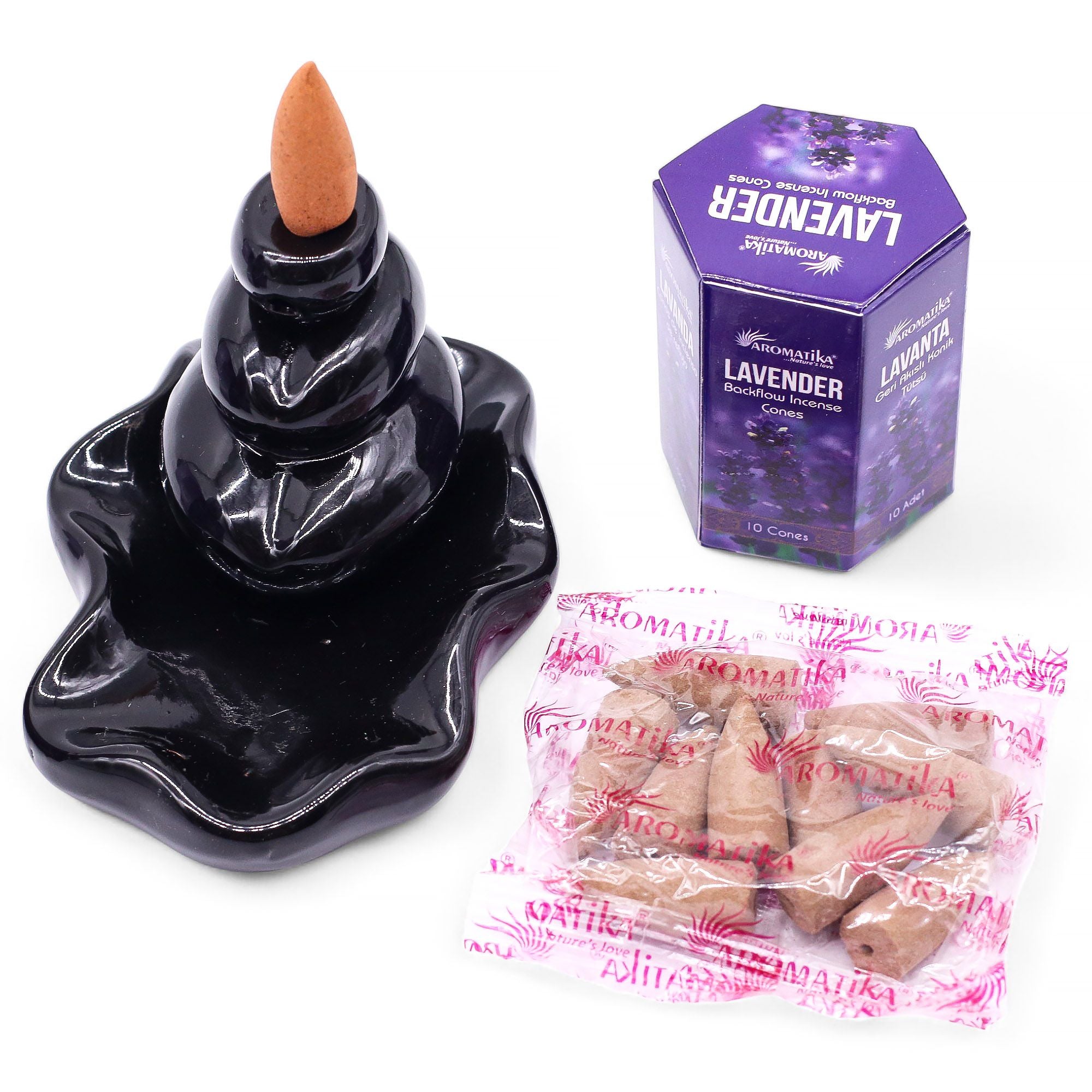 Lavender Masala Backflow Incense Cones - Pack of 10