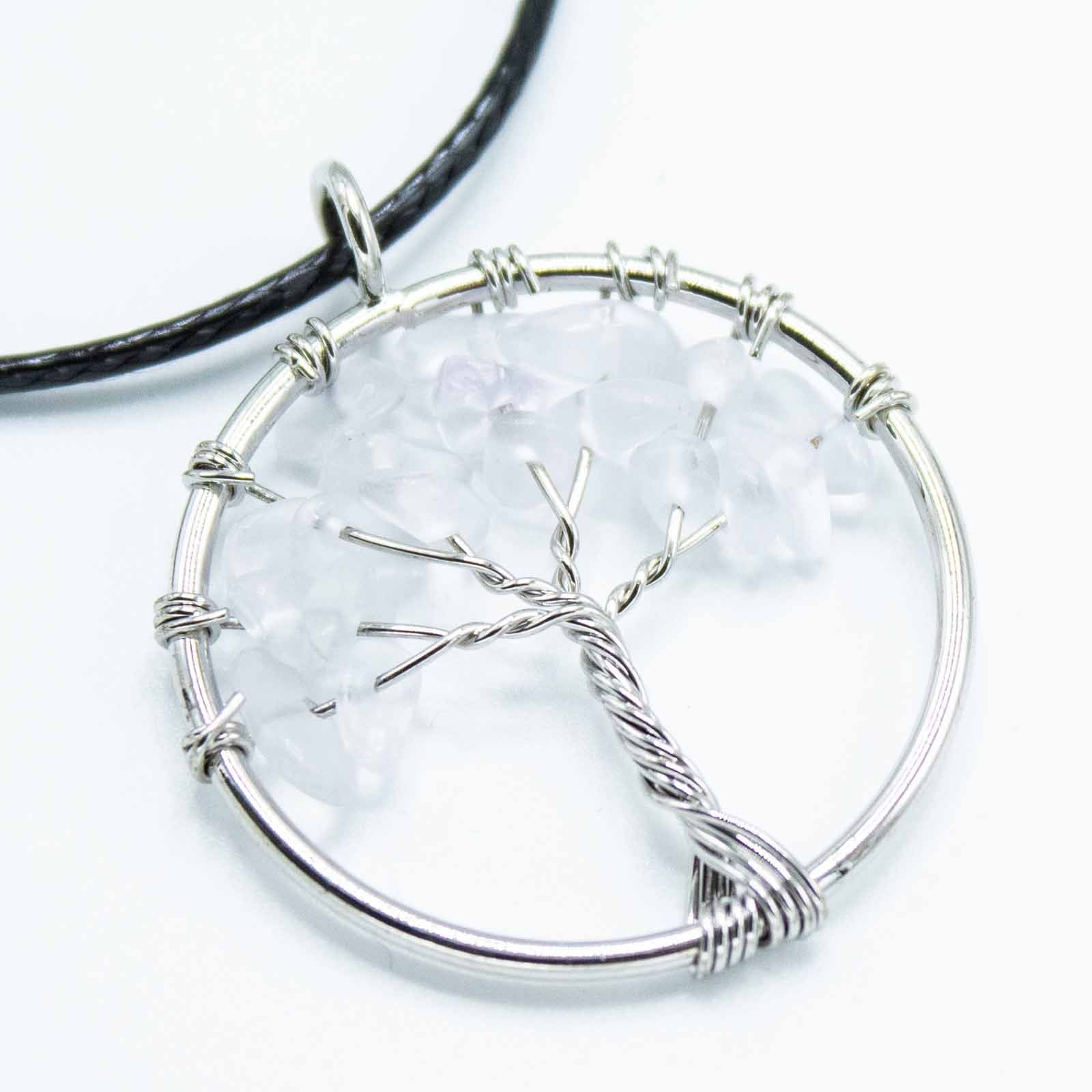 Rock Crystal Tree of Life Pendant