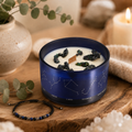 Zodiac Crystal Candle with Gemstone Bracelet - Scorpio