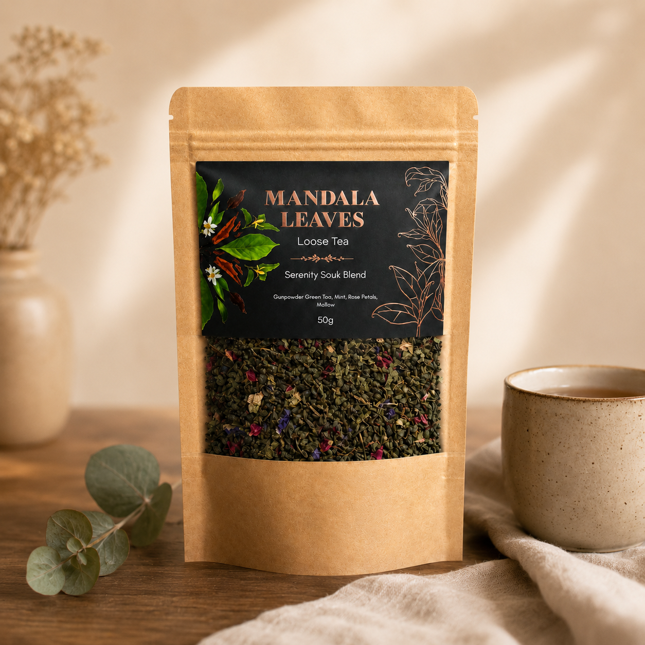 Serenity Souk Loose Leaf Green Tea Blend - 50g