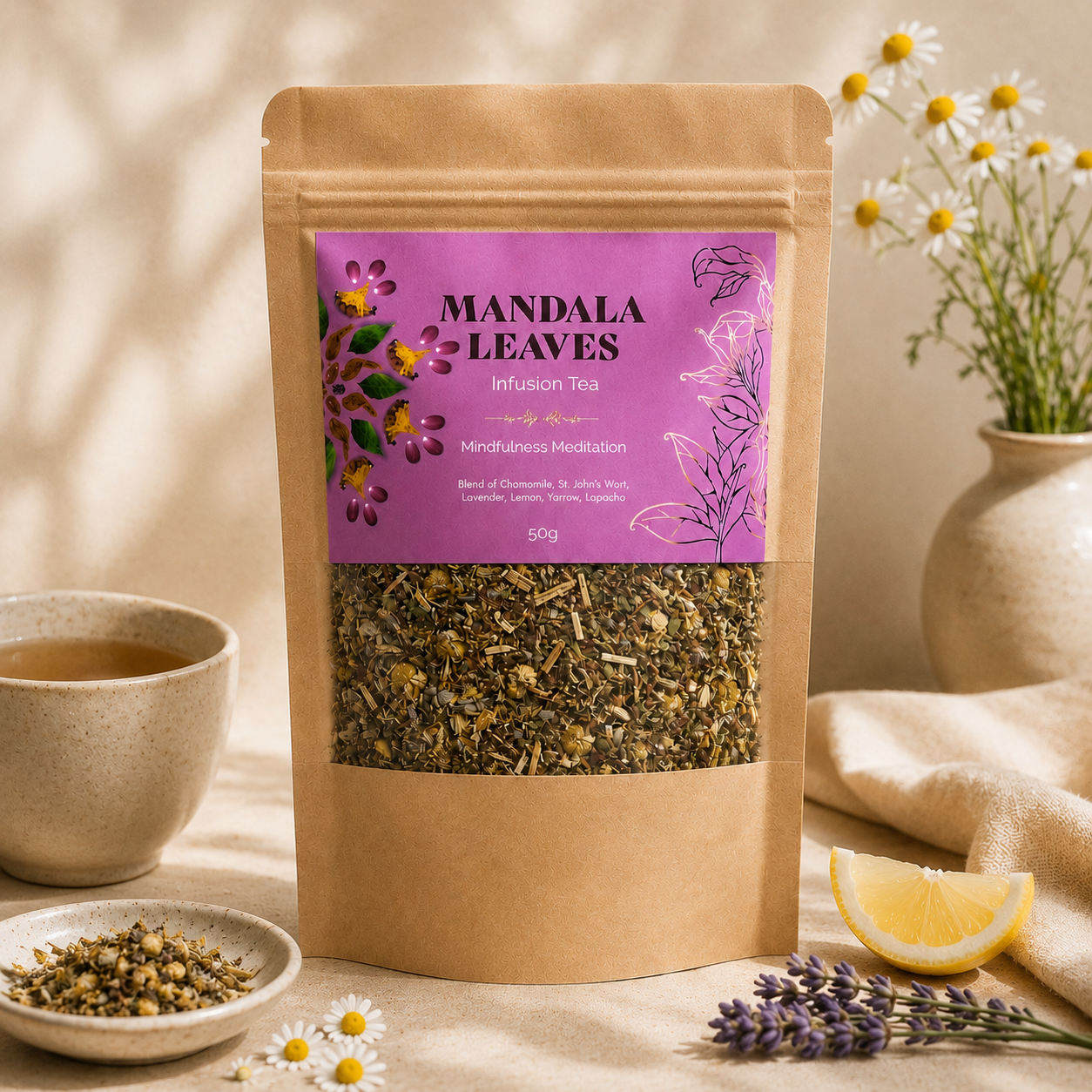 Mindfulness Meditation Loose Leaf Camomile Tea Blend - 50g